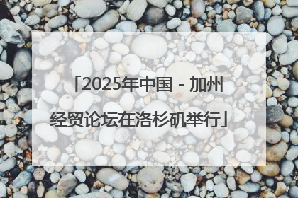 2025年中国－加州经贸论坛在洛杉矶举行