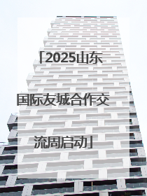 2025山东国际友城合作交流周启动