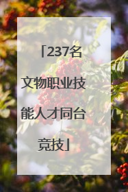 237名文物职业技能人才同台竞技