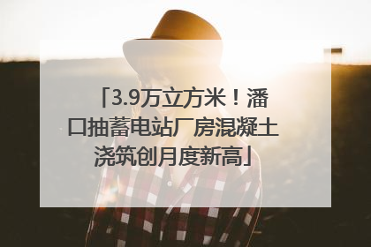 3.9万立方米！潘口抽蓄电站厂房混凝土浇筑创月度新高
