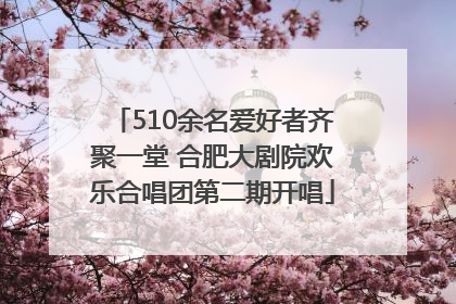 510余名爱好者齐聚一堂 合肥大剧院欢乐合唱团第二期开唱