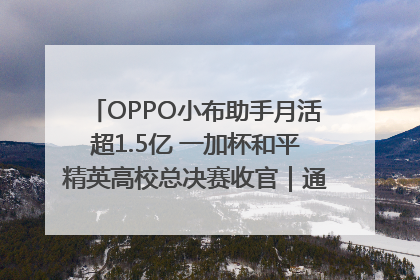 OPPO小布助手月活超1.5亿 一加杯和平精英高校总决赛收官｜通讯Plus·早报